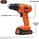 BLACK+DECKER 20V MAX POWERCONNECT Power Drill Cordless Drill Driver Electric Screwdriver with 30 Piece Bit Set, Battery and Charger Included (LD120VA) - Image 3