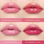 Flower Knows Violet Strawberry Rococo Glowy Lip Gloss,Moisturizing Baby Pink Plumping Lip Oil,Hydrating Lip Tint for Girls&Women,Vegan & Cruelty-Free,0.12 Fl Oz(G01 Strawberry Macaron) - Image 5