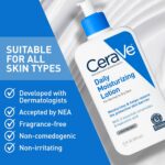CeraVe Daily Moisturizing Lotion for Dry Skin, Body Lotion & Face Moisturizer with Hyaluronic Acid and Ceramides, Daily Moisturizer, Fragrance Free, Oil-Free, 12 Ounce - Image 6