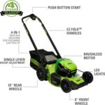 Greenworks 80V 21" Cordless Battery Push Lawn Mower,730 CFM Cordless Battery Leaf Blower,Combo Kit w/(1) 4Ah Battery & (1) 4A Rapid Charger - Image 3