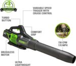 Greenworks 80V 21" Cordless Battery Push Lawn Mower,730 CFM Cordless Battery Leaf Blower,Combo Kit w/(1) 4Ah Battery & (1) 4A Rapid Charger - Image 4