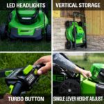 Greenworks 80V 21" Cordless Battery Push Lawn Mower,730 CFM Cordless Battery Leaf Blower,Combo Kit w/(1) 4Ah Battery & (1) 4A Rapid Charger - Image 6