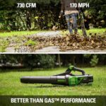 Greenworks 80V 21" Cordless Battery Push Lawn Mower,730 CFM Cordless Battery Leaf Blower,Combo Kit w/(1) 4Ah Battery & (1) 4A Rapid Charger - Image 9
