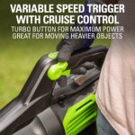 Greenworks 80V 21" Cordless Battery Push Lawn Mower,730 CFM Cordless Battery Leaf Blower,Combo Kit w/(1) 4Ah Battery & (1) 4A Rapid Charger - Image 10