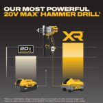 DEWALT 20V MAX XR 1/2 Inch Brushless Cordless Hammer Drill Kit with 8AH Battery and Charger, 3 Speed (DCD1007WW1) - Image 5