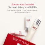 SK-II Ultimate Aura Skincare Kit - Radiance-Boosting Skincare Gift Set with Travel & Full Size Products - Kit Includes Full Size Facial Treatment Essence, Mini Cleanser & Mini Essence Serum (3 Count) - Image 3