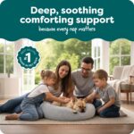 Furhaven 30" Round Calming Donut Dog Bed for Medium/Small Dogs, Refillable w/ Removable Washable Cover, Up to 45 lbs - Shaggy Plush Long Faux Fur Donut Bed -Mist Gray, Medium,30.0"L x 30.0"W x 10.0"Th - Image 3