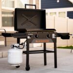 Blackstone Original 28" Griddle, Outdoor Cooking Station with Built-In Hood, Black - Includes Extendable Side Shelves and Caster Wheels - Image 3