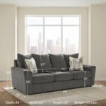 Signature Design by Ashley Stairatt Casual Sofa with Flared Arms, Gray - Image 4
