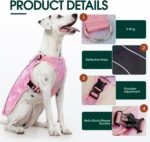 Kuoser Dog Cooling Vest for Dogs, Lightweight Cooling Shirt for Small Medium Large Dogs, Adjustable Pet Cooler Jacket with Reflective Stripe, UV Protection Pet Harness T-Shirt for Summer Outdoor - Image 4