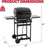 Feasto 2 Burner Propane Gas Grill with 26,500 BTUs Output, Porcelain-Enamel Main Body and Lid, Propane BBQ Grill with Warming Rack & Side Tables for Patio, Backyard, Poolside Gatherings - Image 4