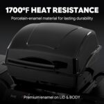 Feasto 2 Burner Propane Gas Grill with 26,500 BTUs Output, Porcelain-Enamel Main Body and Lid, Propane BBQ Grill with Warming Rack & Side Tables for Patio, Backyard, Poolside Gatherings - Image 5
