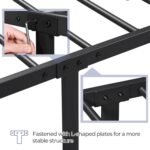 Yaheetech Victorian Vintage Queen Metal Platform Bed Frame, Classic Iron Art Headboard & Footboard, Stable & Noiseless, 12.6 Inch Under Bed Storage, No Box Spring Needed, Easy Assembly, Black - Image 8