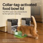 PETLIBRO RFID Automatic Cat Feeder, Collar Sensor-Activated Personalized Meals, Cats Recognition & Diet Tracking for Multi-Pet Homes and Different Diets, 5G&2.4G Wi-Fi Programmable Cat Food Dispenser - Image 3