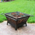 Sunnydaze Northern Galaxy 32-Inch Outdoor Fire Pit with Grill Grate, Spark Screen, and Poker - Heavy-Duty Wood-Burning Fire Pit for Outside - Image 10