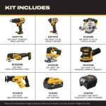 DEWALT 20V MAX 7-Tool Combo Kit, Includes Cordless Drill, Impact Driver, Reciprocating Saw, Circular Saw, Oscillating Tool, Random Orbital Sander, Jigsaw, 5Ah Battery and Charger (DCK751P1) - Image 3