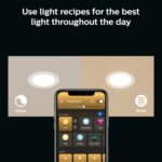 Philips Hue Smart Slim 6 Inch LED Downlight - White and Color Ambiance Color-Changing Light - 1 Pack - 1200LM - Indoor - Control with Hue App - Works with Alexa Google Assistant and Apple Homekit - Image 6