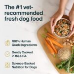 JustFoodForDogs JustFresh Wet Dog Food, Fresh Pet Meals and Toppers with No Preservatives, Resealable Package, Human Grade, Home-Cooked Chicken, 12 oz - 7 Pack - Image 5