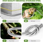Garden Hose 50 ft, Stainless Steel Water Hose with 10 Function Nozzle Flexible, Heavy Duty, Lightweight, No-Kink, Pet Proof, Puncture Proof Hose Metal for Yard, Outdoor - Image 4