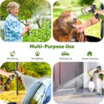 Garden Hose 50 ft, Stainless Steel Water Hose with 10 Function Nozzle Flexible, Heavy Duty, Lightweight, No-Kink, Pet Proof, Puncture Proof Hose Metal for Yard, Outdoor - Image 5