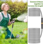 Garden Hose 50 ft, Stainless Steel Water Hose with 10 Function Nozzle Flexible, Heavy Duty, Lightweight, No-Kink, Pet Proof, Puncture Proof Hose Metal for Yard, Outdoor - Image 7