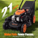 21" Self-Propelled Gas Lawn Mower – 170CC 4-Stroke Engine, 7 Cutting Heights, 3-in-1 Mulch/Bag/Discharge, 1.9-Bushel Large Grass Collector, EPA Compliant - Image 4