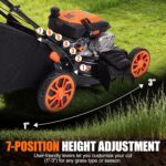 21" Self-Propelled Gas Lawn Mower – 170CC 4-Stroke Engine, 7 Cutting Heights, 3-in-1 Mulch/Bag/Discharge, 1.9-Bushel Large Grass Collector, EPA Compliant - Image 6