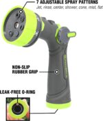 Flexzilla 7-Pattern Adjustable Flow Garden Hose Nozzle Sprayer with Easy to Use Thumb Control, Lightweight & Durable - Image 3
