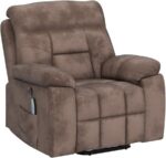 CANMOV Large Power Lift Recliner Chair with Massage and Heat for Elderly Big and Tall People, Overstuffed Wide Recliners with 2 Cup Holders, Side Pocket and USB Port, Camel - Image 5