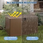 Large 130 Gallon Outdoor Storage Box, Waterproof & Lockable Outdoor Deck Box for Garden Tools, Pool Accessories & Cushions - Image 5