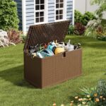 Large 130 Gallon Outdoor Storage Box, Waterproof & Lockable Outdoor Deck Box for Garden Tools, Pool Accessories & Cushions - Image 8