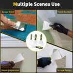 Putty Knife, 4Pcs Spackle Knife Set (2, 3, 4, 5 in), Stainless Steel Paint Scraper, Taping Knife Tool for Repairing Drywall, Removing Wallpaper, Applying Putty, Plaster, Cement, Adhesive - Image 7
