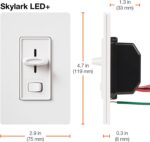 Lutron Skylark LED+ Dimmer Switch for Dimmable LED, Lutron Dimmer Switch For Halogen and Incandescent Bulbs, 150W/Single-Pole or 3-Way, SCL-153P-WH, White - Image 8