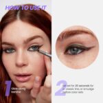 Wonderskin Eyeliner Pencil, 1440 Longwear Blue Eyeliner Pencil - Waterproof, Sharpenable & Smudge Proof (Aqua) - Image 6