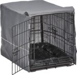 MidWest Homes for Pets Double Door 42-inch Dog Crate Kit, Bundle Includes a Two-Door Cage, Matching Gray Bed and Crate Cover, For Large Sized Breeds - Image 6