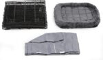 MidWest Homes for Pets Double Door 42-inch Dog Crate Kit, Bundle Includes a Two-Door Cage, Matching Gray Bed and Crate Cover, For Large Sized Breeds - Image 7