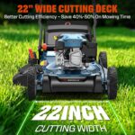 SENIX Gas Lawn Mower, 22" Self Propelled Gas Powered Lawnmower with 170cc OHV 4-Cycle Engine, 3-in-1 Walk-Behind Push Lawn Mower, 6-Position Height Adjustment - Image 4