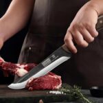 HOSHANHO Butcher Knife Set 3-Piece, Super Sharp Hand Forged Fillet Knife & Dividing Knives & Paring Knives Set, Upgraded High Carbon Stainless Steel Meat Cutting for Home, Outdoor - Image 6