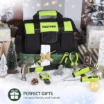 FASTPRO 220-Piece Home Tool Set, Household Repairing Tool Kit, with 12-Inch Wide Mouth Open Storage Tool Bag, Green - Image 3