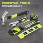 FASTPRO 220-Piece Home Tool Set, Household Repairing Tool Kit, with 12-Inch Wide Mouth Open Storage Tool Bag, Green - Image 8