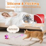 Interactive Cat Toys for Indoor Cats,3 Modes Electric Moving Cat Ball with Feather Tail,800MAH Large Capacity & Low Noise,Automatic Kitten Toys for Bored Indoor Adult Cats - Image 3