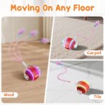 Interactive Cat Toys for Indoor Cats,3 Modes Electric Moving Cat Ball with Feather Tail,800MAH Large Capacity & Low Noise,Automatic Kitten Toys for Bored Indoor Adult Cats - Image 8
