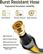 GLAHODEN Retractable Garden Hose Reel 5/8 in x 100 ft Upgraded UV Resistant Heavy Duty Automatic Hose Reel Wall Mount 3/4 in Brass Fitting 9 Pattern Nozzle Any Length Lock Slow Retraction 180° Swivel - Image 4