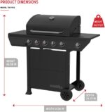 Nexgrill 5-Burner Gas Grill with Side Burner, 67,000 BTUs, 618 SQ. In. Cooking Area, Propane BBQ Grill with Stainless Steel Panel for Outdoor Cooking, Patios, and More - 720-1142 - Image 7