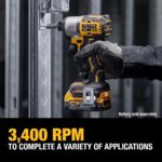 DEWALT 20V MAX XR Impact Driver, 1/4 Inch High Torque Brushless 3 Speed Premium Cordless with LED Light, Extended Runtime, Tool Only (DCF845B) - Image 7