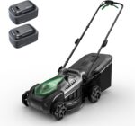 18" Electric Lawn Mower, 40V Cordless Lawn Mower with 2x5.0Ah Batteries, Brushless Motor, 2-in-1 Mulching & Bagging, 6-Position Height Adjustment, for Small to Medium Yards - Image 2