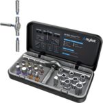 25 in 1 Magnetic Ratchet Screwdriver Set with S2 Steel Bits & 7 CRV Metric Sockets, Magnetic Screwdriver Set with Case for Home, Furniture, Electronics Repair, DIY, Quick Repairs - Image 2