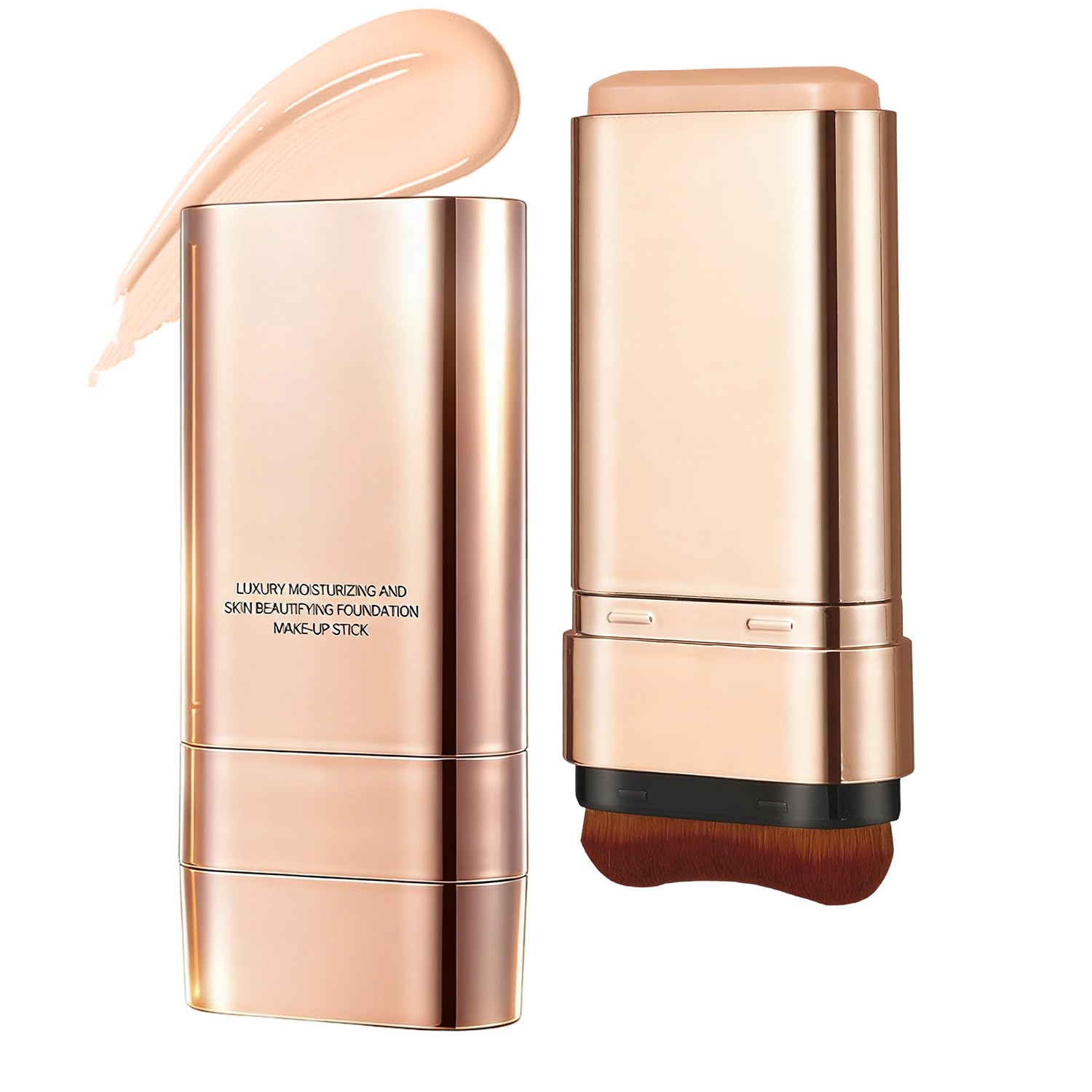 2PCS Flawless & Long-Lasting Dual-Ended Foundation Stick, 3-In-1 Contouring Foundation, Full Coverage Cream, Lightweight, Brightens, Long-Lasting for All Skin Types (#02 Natural Color) - Image 2