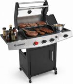 4 Burners Propane Gas Outdoor Grill 50,000 BTU, 553 Sq.in, Searing Burner, Side Burner, Porcelain-Enameled Grates BBQ Grill, Stainless Steel Propane Grill, Patio Garden Family Party Barbecues - Image 2
