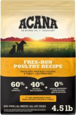 ACANA Grain Free Dry Dog Food Free Run Poultry Recipe 4.5lb Bag - Image 2